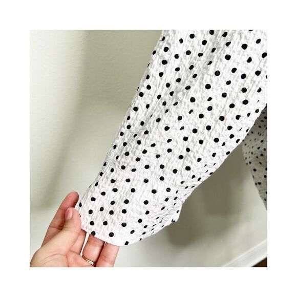 Croft & Barrow Women’s White Black Polka Dot Button Front Inner Tank Top Size 3X - Picture 4 of 13